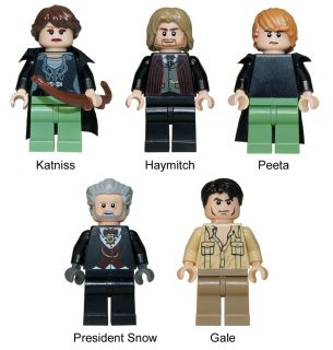 Hunger Games Custom Minifigures Katniss Haymitch Peeta Gale Snow New