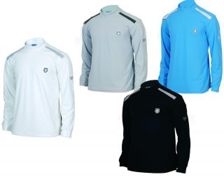 New Men Golf Shirts Apparel Clothes Pullover Mock Neck Sports M 2XL