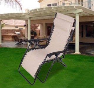 New Zero Gravity Lounge Chair Foldable Outdoor Patio Garden Recliner