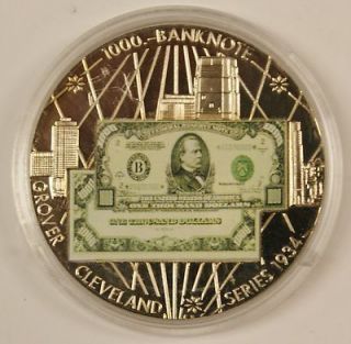 Grover Cleveland Medal Celebrating The Thousand Dollar Bill