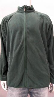 Greg Norman Mens L Fleece Athletic Jacket Green Ribbed Coat Designer
