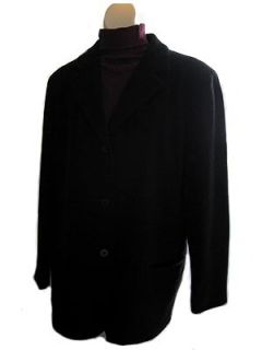 Harve Benard Black Wool Cashmere Blazer Coat Jacket 14