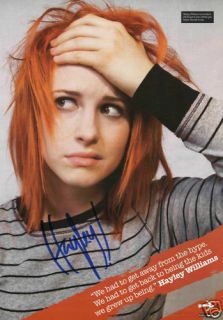 Paramore Hayley Williams 1 Signed Promo Poster