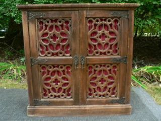 spanish colonial revival accent hall sideboard cabinet 