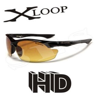 XLOOP Sunglasses Mens HD Vision Lens Black