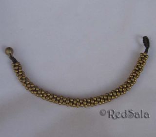 Handmade Craft Thai Hippie Bracelet Brass Studs Bell BN