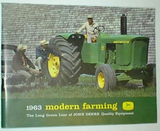  1963 John Deere Modern Farming Catalog Brochure