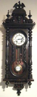 Antique Werner Vienna Regulator Keyhole Clock 1900S