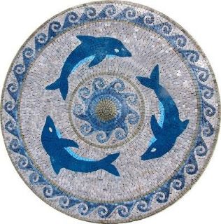 dolphins marble mosaic tiles stone art pool bathroom more options