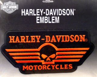 Harley Davidson RARE Linear Skull Patch XXL 10 Inch