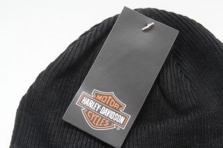 harley davidson black knit skull cap beanie hat this officially