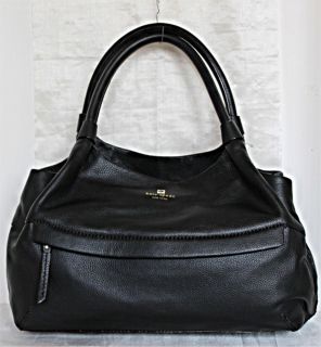 Kate Spade Stevie Grant Park Leather Shoulder Bag Black
