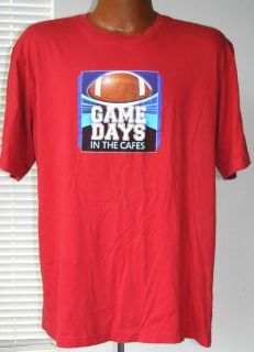 Microsoft 2012 Games Days in The Cafe Mens Red Tee T Shirt Size L