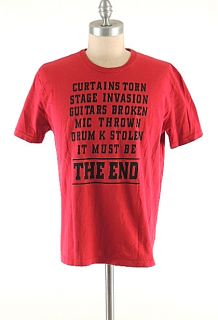 Dior Homme Hedi Slimane RARE Famous The End AW 05 Red Tee Shirt XL