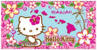 Hawaiian Island Hawaii Pink Flower Hello Kitty Beach Towel Bath Huge