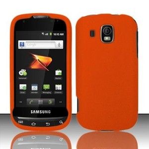 Rubberized Orange Hard Protector Case Phone Cover for Samsung
