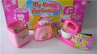 Girls Kids Toy Pink Toaster Food Mixer Washing Machine Lights & Sound