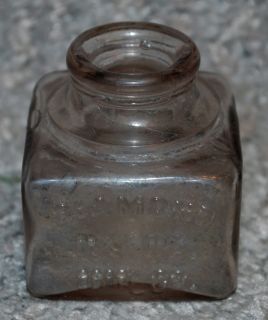  Diamond Co 1 1 2 oz Ink Well Bottle Sun Purple 1903