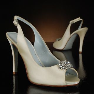 Grazia Cherie Size 7 5 Ivory Designer Wedding Shoes
