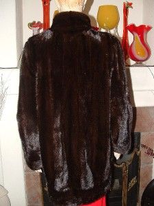 mint designer harry yagoda brown mink fur coat jacket s m