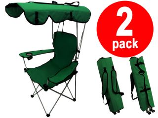 FOLDING CANOPY CHAIR BEACH CAMPING CHAIR XL OUTDOOR CAMP CHAIRS GREEN