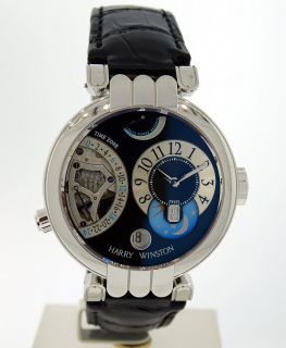 Harry Winston Platinum Limited Edition Excenter Timezone Watch, MSRP $