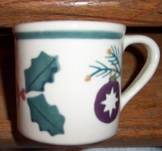 Hartstone Pottery USA Large Christmas Ornaments Cup Mug 