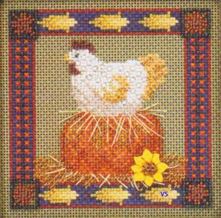 Henrietta Harvest ~ buttons and beads counted cross stitch kit
