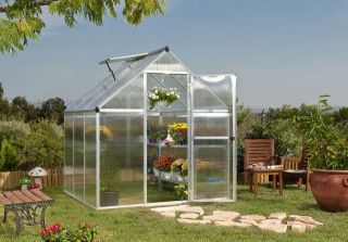 Nature Silver 6x6 Greenhouse Dual Polycarbonate Walls