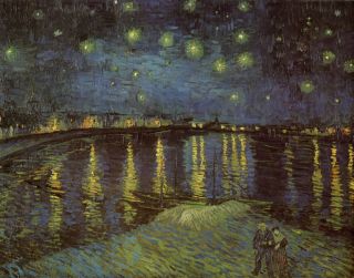 Starry Night Over The Rhone Van Gogh Print Repro Small