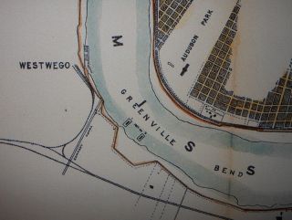  Orleans Harbor Louisiana Mississippi River Aligiers Gretna 1905 Map