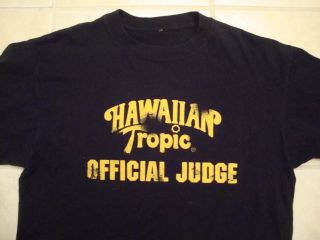HAWAIIAN TROPIC sun tan lotion Bikini Contest Judge t shirt m l
