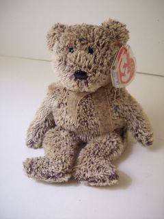 Ty Beanie Babies 10th Generation Harry Brown Bear Lace Ribbon 8