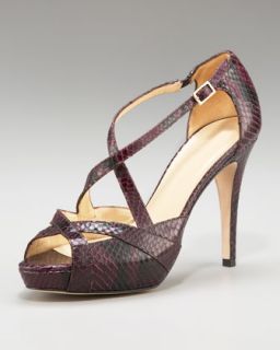 kate spade new york snake embossed strappy sandal, purple   Neiman