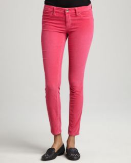 Blank Velveteen Skinny Jeans, Pink   