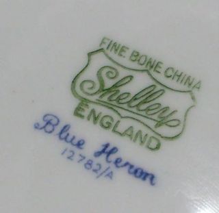 Shelley Heron Bird Gains Tea Pot Teapot Creamer Sugar Set