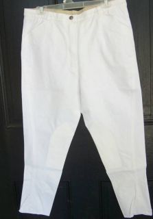 New Harry Hall Excel White Cotton Knee Patch Breeches