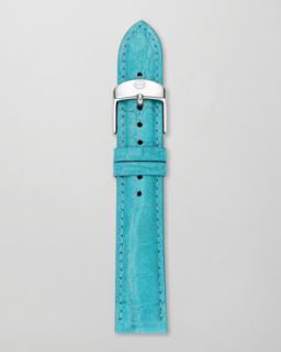 Michele 18mm Alligator Bracelet Strap, Turquoise   