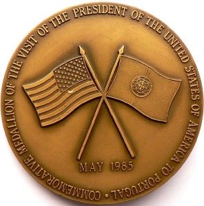 President Ronald Reagan Large Bronze Medal 90mm 3 5 283G Oz