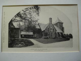 Unitarian Church, Weston, MA, 1893 Gelatine
