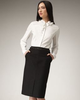 Lafayette 148 New York Chain Detail Skirt   