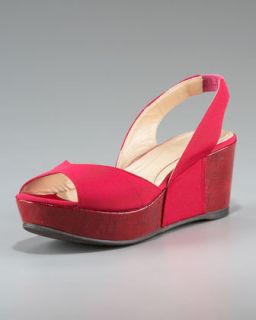 Fendi Grosgrain Slingback Wedge   