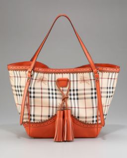 Burberry Check Drawstring Tote   