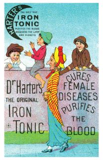 Dr Harters Cure Female Diseases Quack Medicine Poster