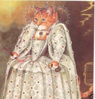 Elizabeth The Tudor Cat Queen s Herbert Postcard