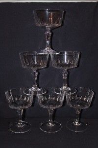 19 Cristal DArques / Durand VERSAILLES CRYSTAL GLASSES WINE CHAMPAGNE