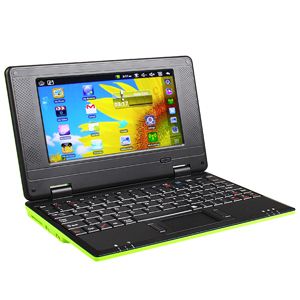  716A 2.2OS Netbook Notebook Laptop + Case & Mouse 4GB HD 32 Bit Green