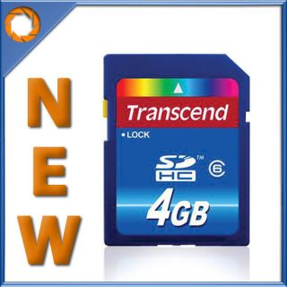 New Transcend Ultimate SDHC Class 6 4 GB 4GB 5 Pcs