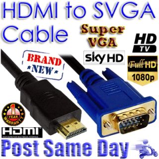 Scart RCA DB9 HDMI s VGA DVI D 1080p HD 3D AV Video Cable 1M 2M 2 5M