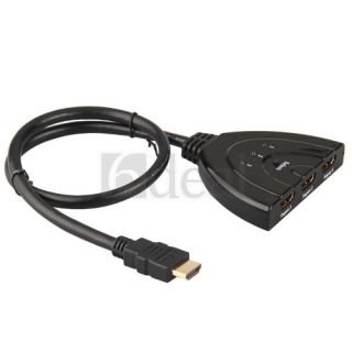 Ports 1080p HDMI Pigtail Switch Hub Switcher Splitter